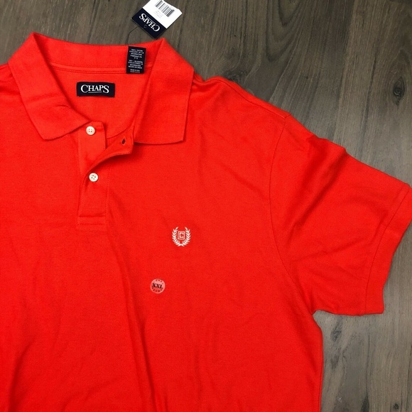 NWT Chaps Ralph Lauren Polo Shirt 2XL Orange - Picture 2 of 3
